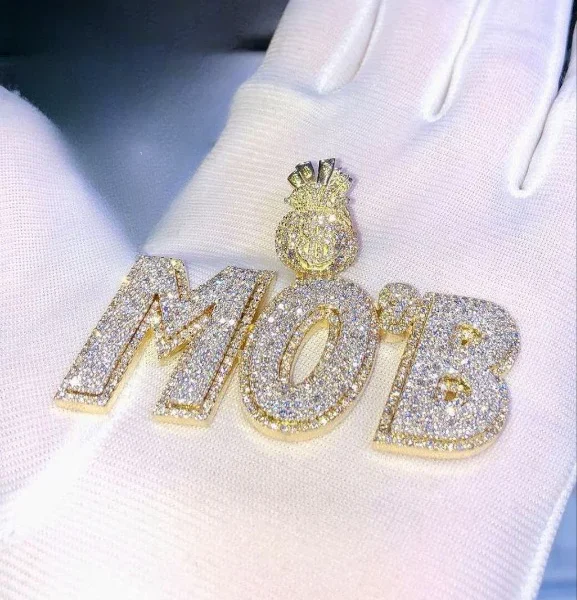Custom Iced-Out Name Pendant