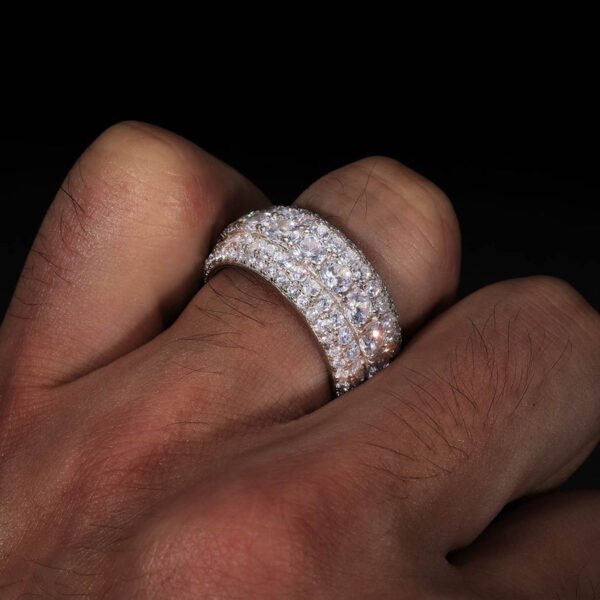 Luxury Multi-Row Diamond Band Ring | Iced Out Statement Wedding Ring