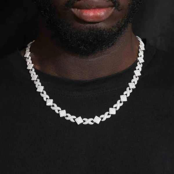 Luxury Iced Out Infinity Link Chain – Premium Moissanite Diamond Necklace for Men