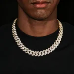 Luxury Iced Out Cuban Link Chain – Premium Moissanite Diamond Hip Hop Necklace for Men
